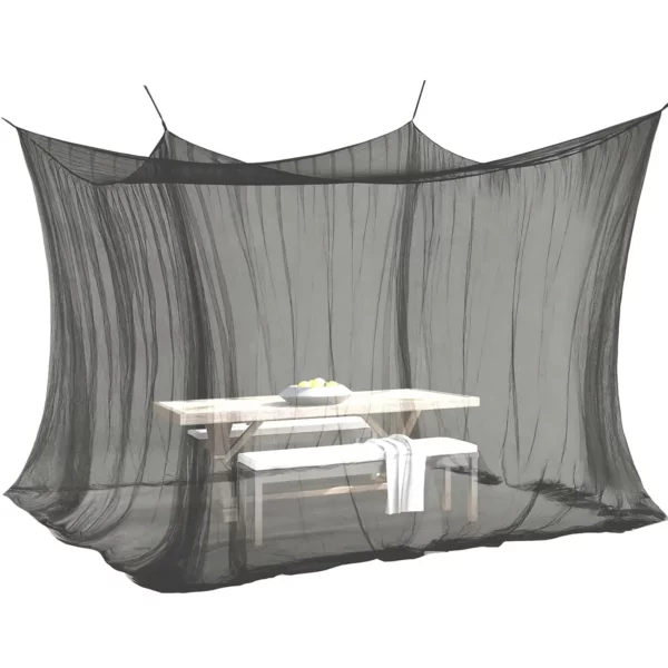 Moustiquaire extérieur XXL : 3x3x2,5 mètres - Noire – Image 6