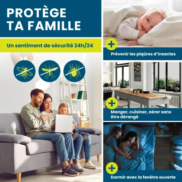 Moustiquaire magnétique aimantée pour fenêtre (150x130cm max) – Image 3