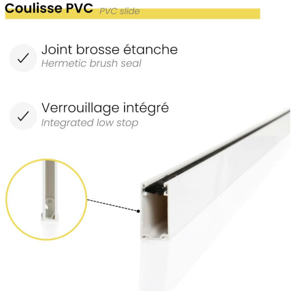 Store Moustiquaire déroulable pour fenêtre (80x130cm recoupable) – Image 4