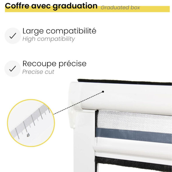 2 Stores Moustiquaires déroulables pour fenêtre (130x160cm recoupable) – Image 5