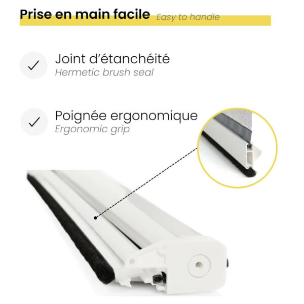 2 Stores Moustiquaires déroulables pour fenêtre (130x160cm recoupable) – Image 3