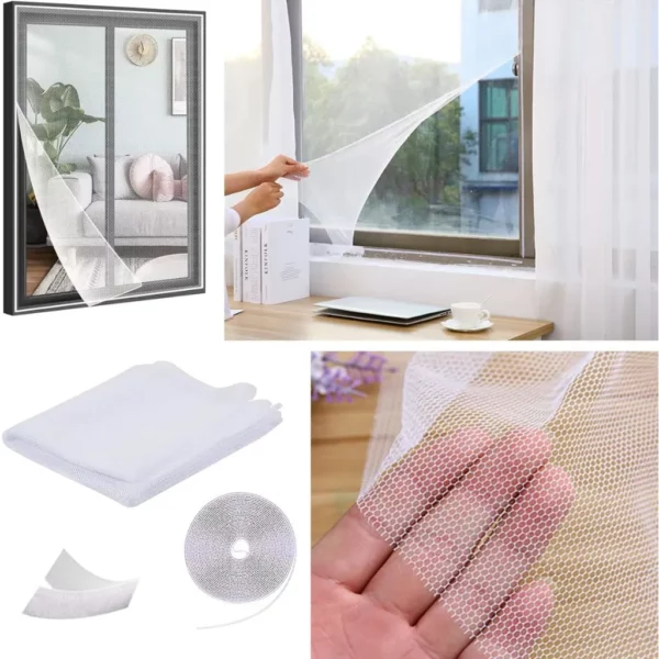 3 moustiquaires pour fenêtre adhésives (150 x 200 cm max) – Image 2