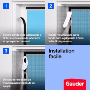 Kit moustiquaire fenêtre complet - 150 x 250cm maximum