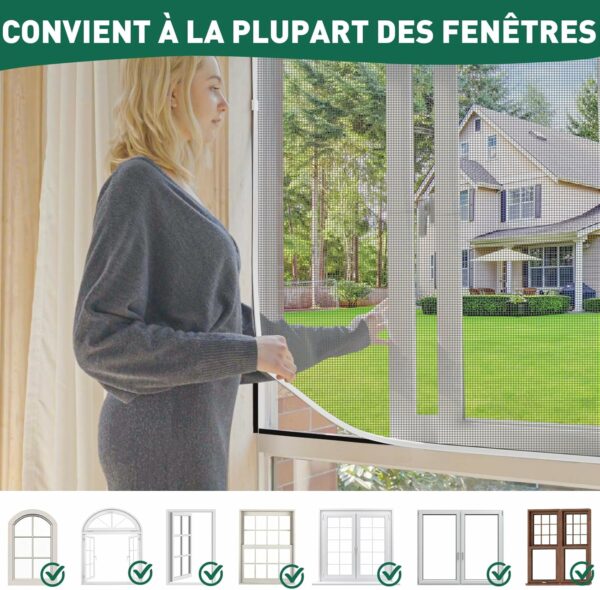 Moustiquaire aimantée pour fenêtre (120 x 130 cm max) – Image 4
