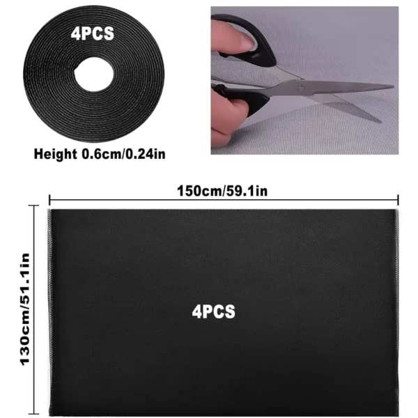 Moustiquaire découpable auto-collante pour fenêtre (150 x 130 cm) – Image 3