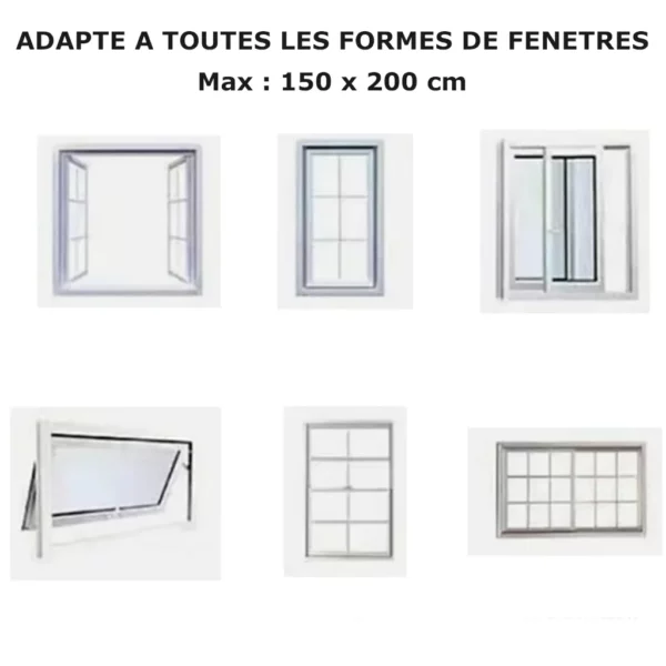 3 moustiquaires pour fenêtre adhésives (150 x 200 cm max) – Image 7