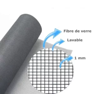 Rouleau de moustiquaire - Gris - 2 x 30 mètres