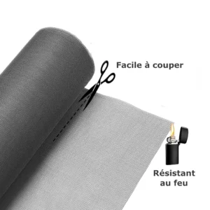 Rouleau de moustiquaire - Gris - 1,5 x 5 mètres