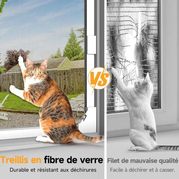 moustiquaire magnetique restistante griffes chat